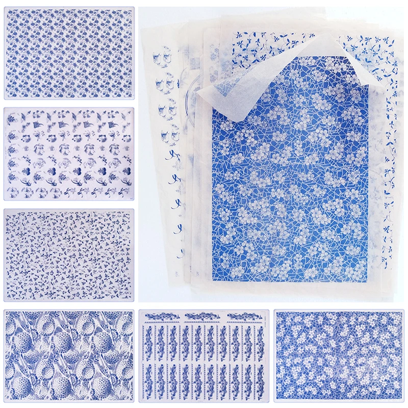 47*35cm Ceramics Clay Transfer Paper Glaze Underglaze Flower Paper