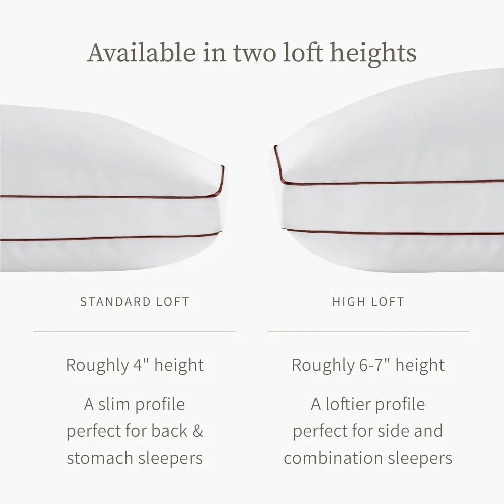 Latex Pillow - High Loft (6" - 7”) - Hypoallergenic Pillow with Shredded Latex Core -Breathable -Machine Washable Organic Cotton 4