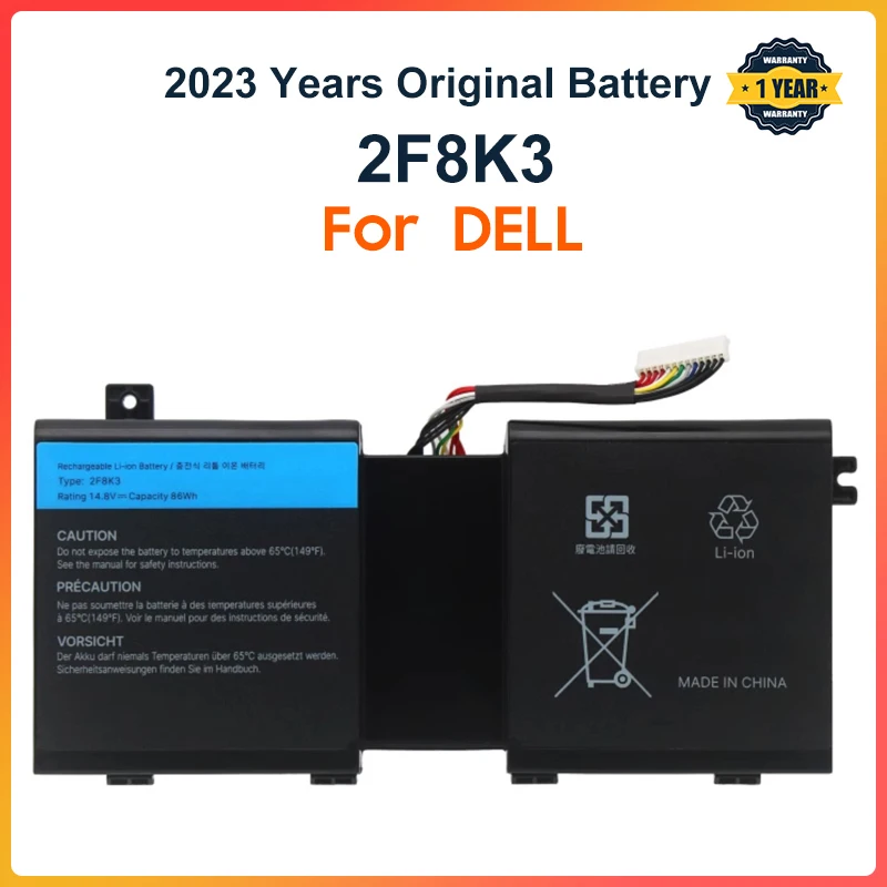 

2F8K3 Аккумулятор для ноутбука DELL Alienware 17 18 M17X R5 M18X R1 2F8K3 0KJ2PX KJ2PX G33TT 14,8 в 86 Вт/ч