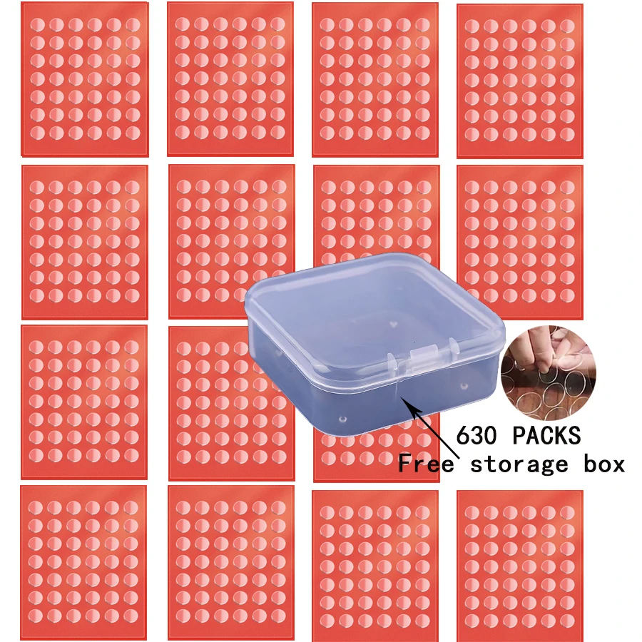 

630dots Double Sided Nano Adhesive , DIY Clear Mounting Tape Dot glue blind box, handle and foot stickers do not pour glue