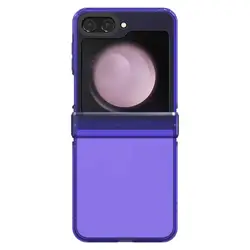 Stylish Pink Green Black Shockproof Case with Hinge Protection - Soft TPU Cover - Galaxy Z Flip6 (Transparent  Purple)