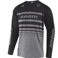 New Sram Motorcycle Off-Road Long Sleeve Cycling Jersey DH Downhill Endurance Race MTB Polyester Breathable Quick-Drying T-Shirt 1