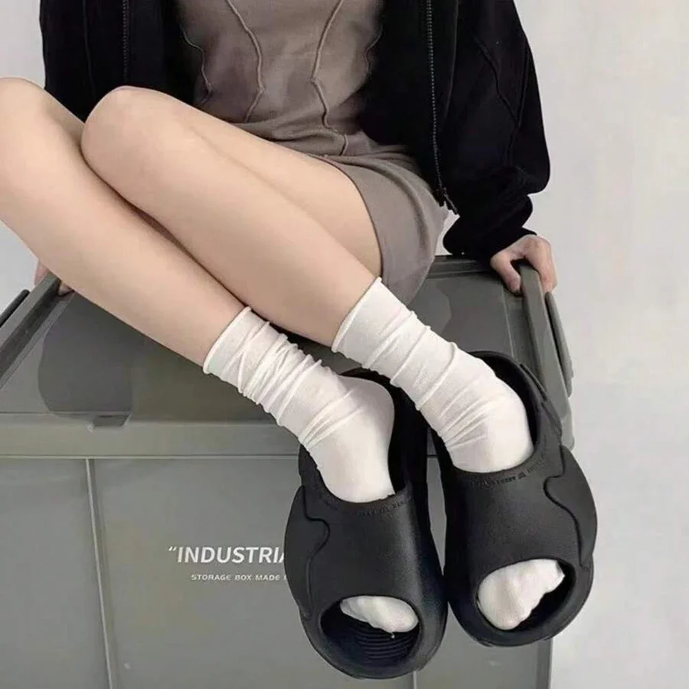 Womens Socks Mid Length Solid Colors Soft Comfortable Lightweight Breathable Casual 10 Pairs
