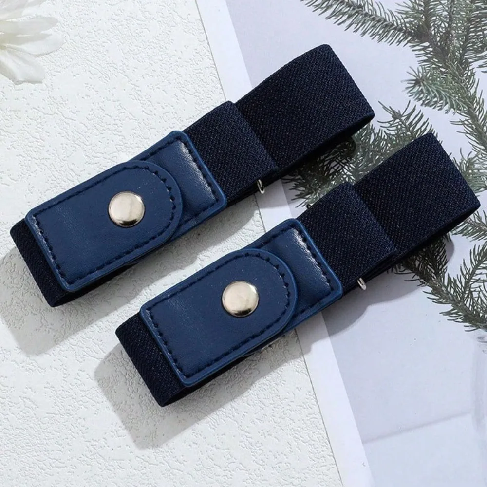 No Buckle Elastic Belt 2pcs/set for Women Men Unisex Stretch Belt for Pants Jeans Casual Buckle Free Adjustable Invisible