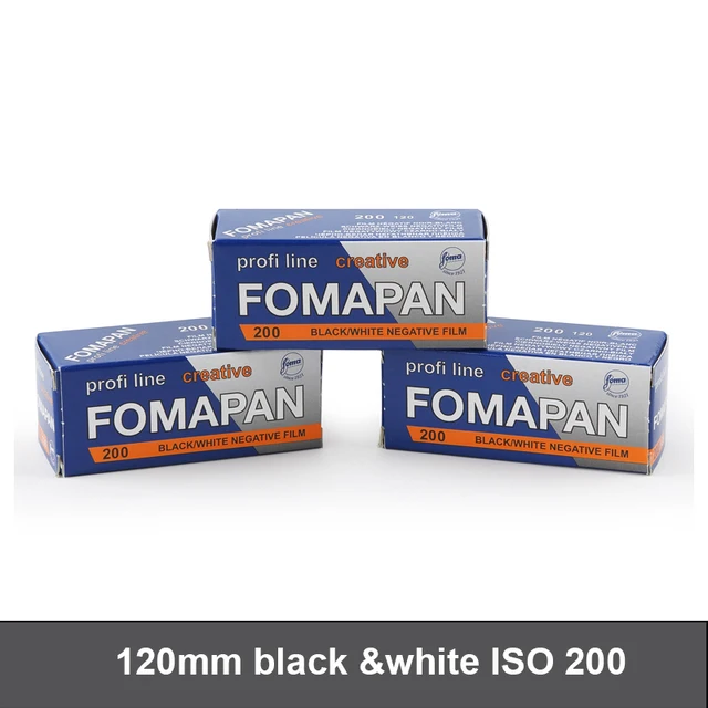 3Rolls Original 120mm FOMAPAN 100 Black white negative film ISO 100 200 400 Suitable for Kodak Fuji 120 film camera film camera black and white film
