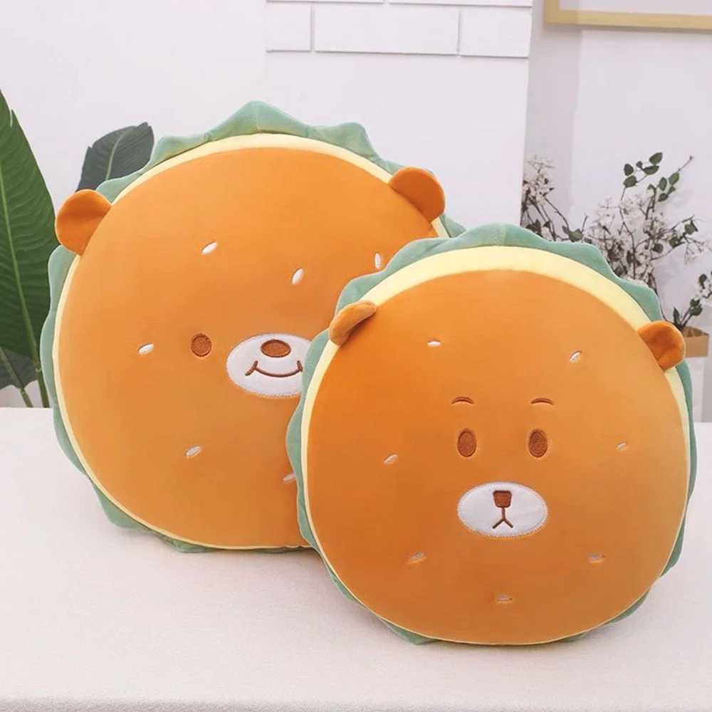 30cm Hamburger Throw Pillow Plush Toy Foodie Snack Bag Crawl Mat Sleep Multi Functional Creative Birthday Gift Boys And Girls