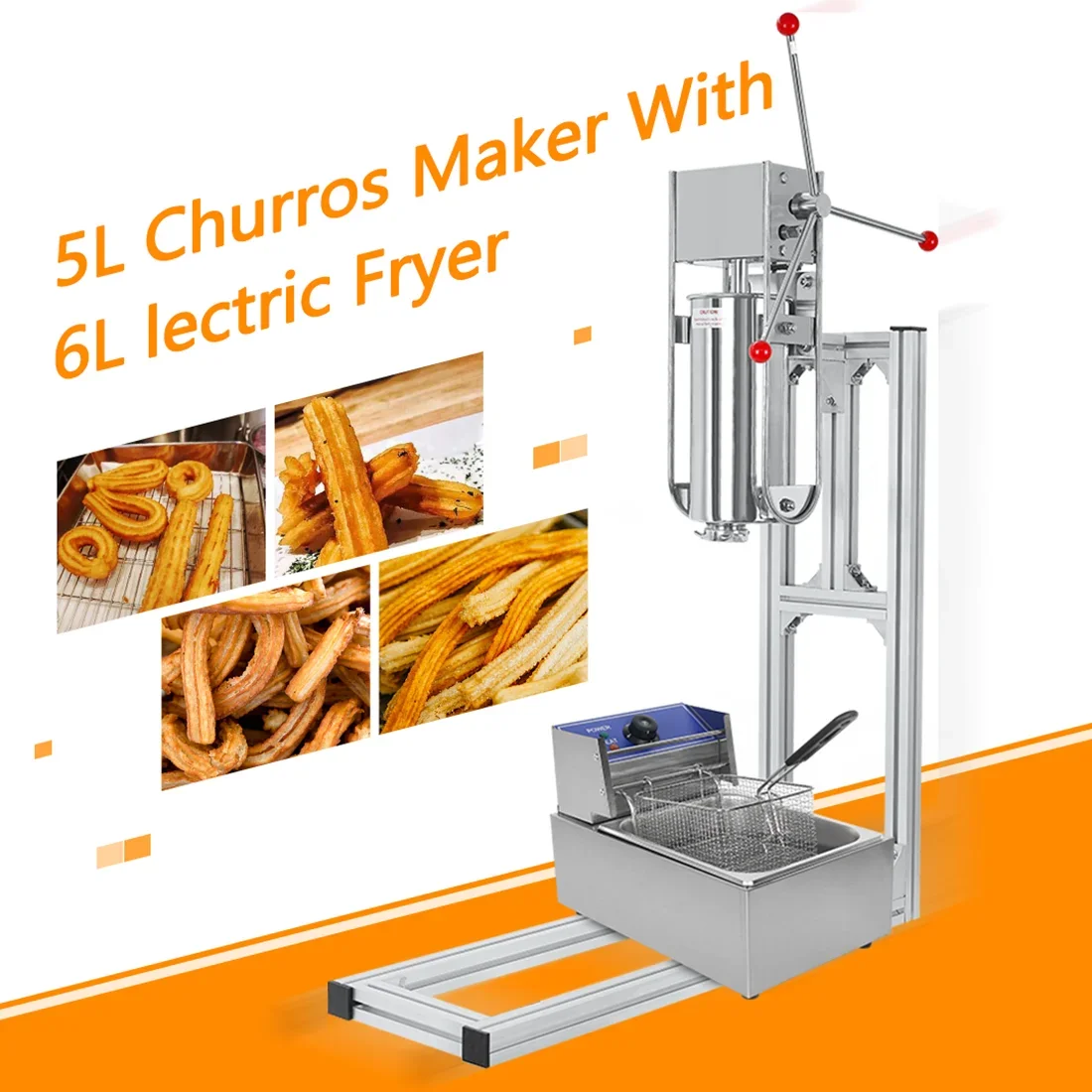 LXCHAN 수동 Churros 필러, 스페인 Churros 메이커, HOUUROE Kinnerberry, Jizzy 과일, 라틴 과일 기계, 5L