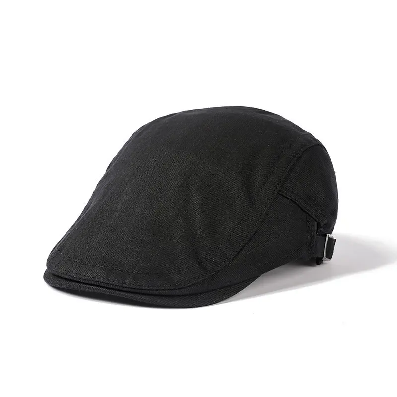 Cotton Solid Newsboy Caps Flat Peaked Cap Men and Women Painter Beret Hats 118 beret hat newsboy cap newsboy hat