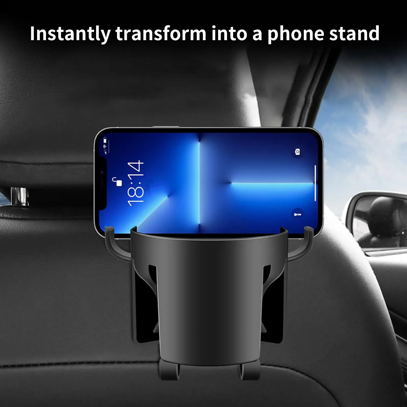 Cup Holder for Back Seat of Car Car Seat Hooks for Headrest Multifunctional Organizer Accessories for Interior Beverage Bottle