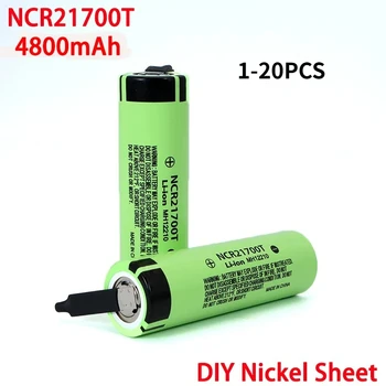 Batteria Li-ion 3.7V NCR21700T 4800mAh 21700 15A 5C a scarica rapida, batterie al litio ternarie per auto elettriche, fogli di nichel fai-da-te