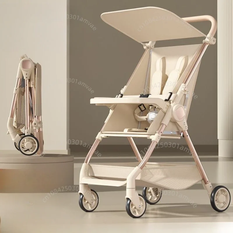 Poussette bébé ultra-légère pliable avec dossier réglable, poussette parapluie de poche de voyage, poussette bébé simple avec escalade de salle à manger