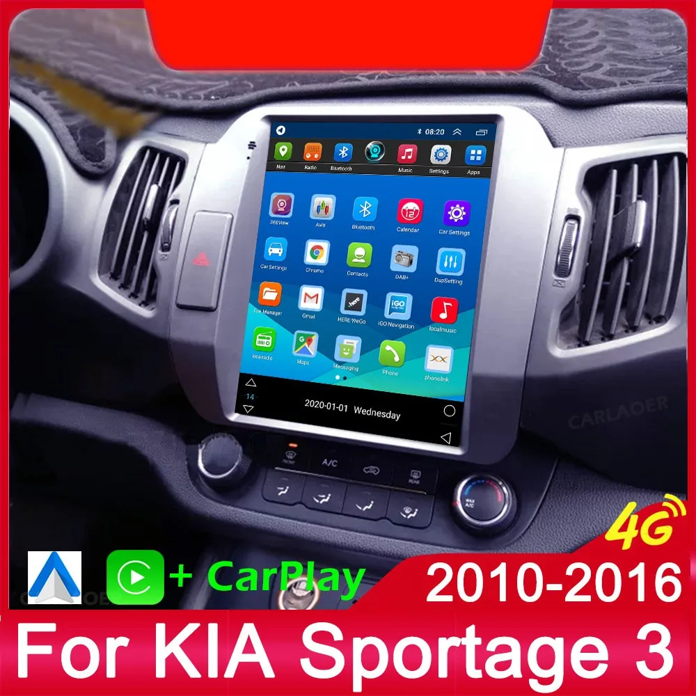 Car Radio Android 10 For Tesla Style Dsp Ips For Kia Sportage 3 20102013/ 2015 2016 2din