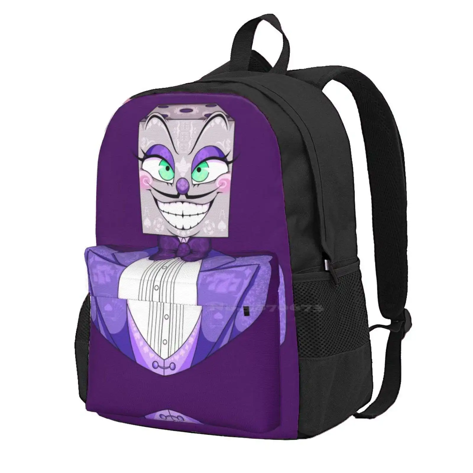 

The King Backpack For Student School Laptop Travel Bag King Dice Cuphead Cuphead King Dice