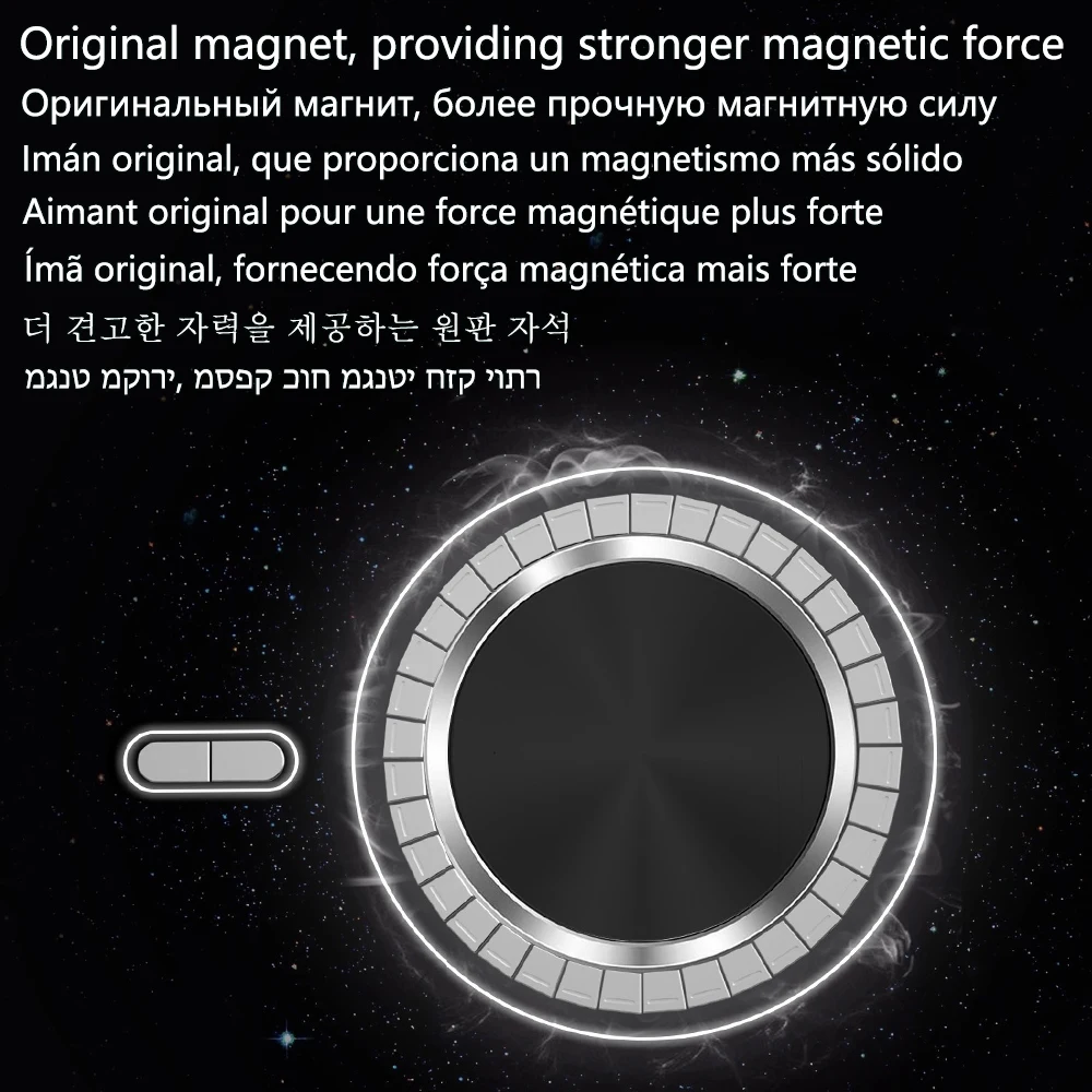 Luxury Wireless Magnetic Clear Acrylic Case with Full Back and Camera Lens Protection