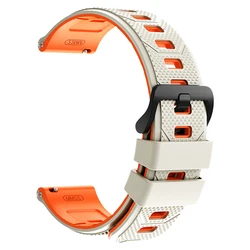 Enhanced Silicone Sports Strap Bracelet - 1Pcs 22mm (3 - Starlight Orange)