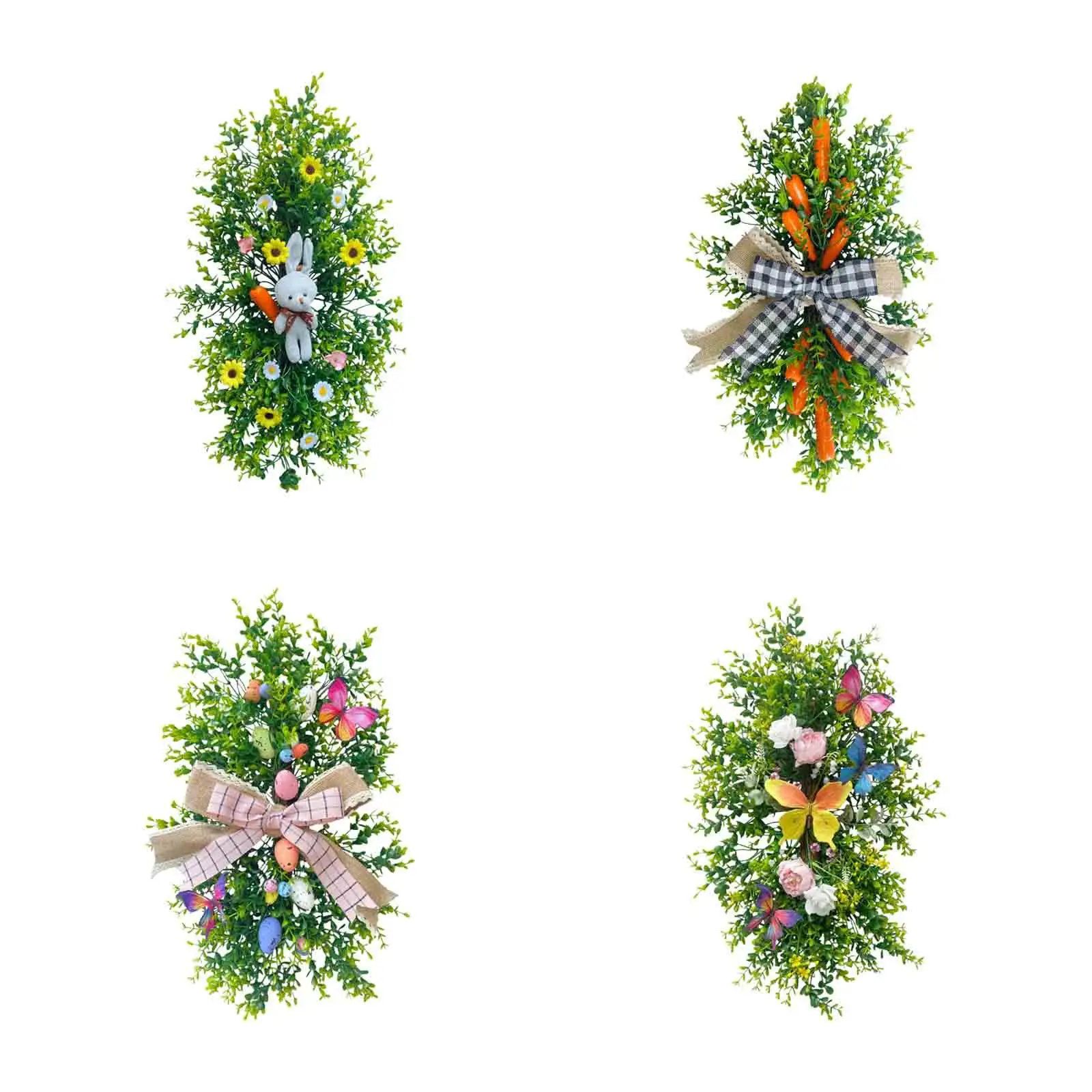 Easter Artificial Vine Durable Accessory Front Door Hanging for Rustic Mantle Arch Garland Decorations Artificial Flower Wreath