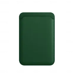 Luxury Leather Wallet Card Slot Bag - Fashion Magnetic Card Holder Cover in Premium Design (Green)