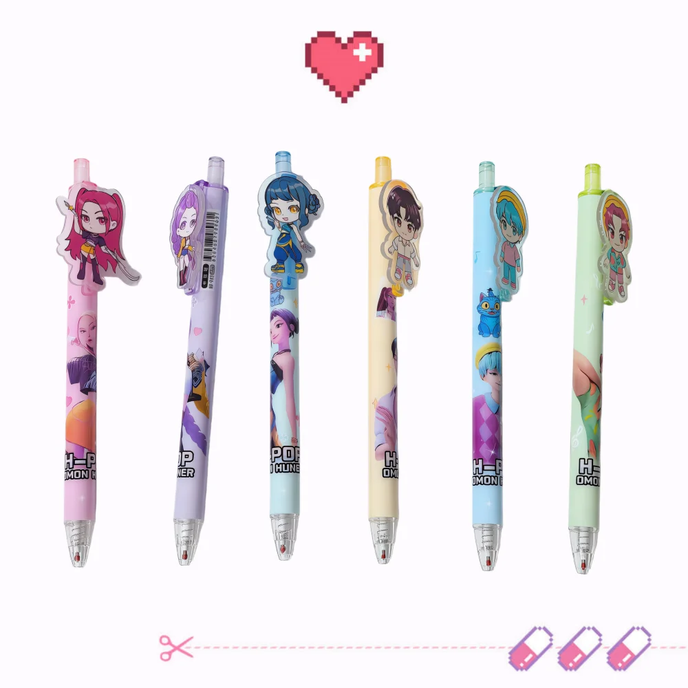 2026 블랙 젤 펜 학생용 필기구 애니메이션 캐릭터 문구 학교 용품 선물 계절별 반려품