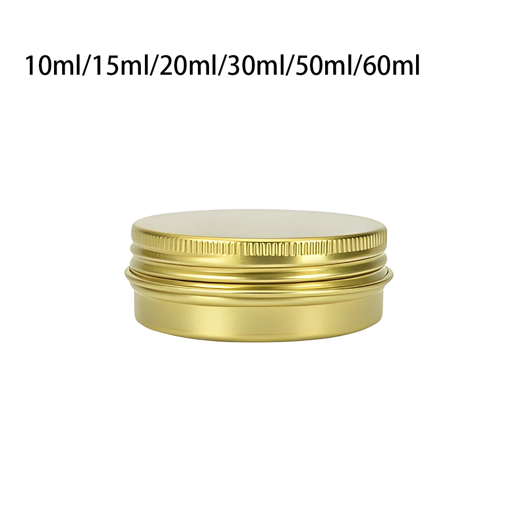 

Aluminum Round Jar Bottle Screw Box Cosmetic Container Makeup Canister