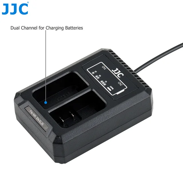 Double Chargeur USB-C Pour Batteries Nikon EN-EL25 – Compatible Z50, Z30, Zfc – Charge Rapide Avec Indicateurs LED