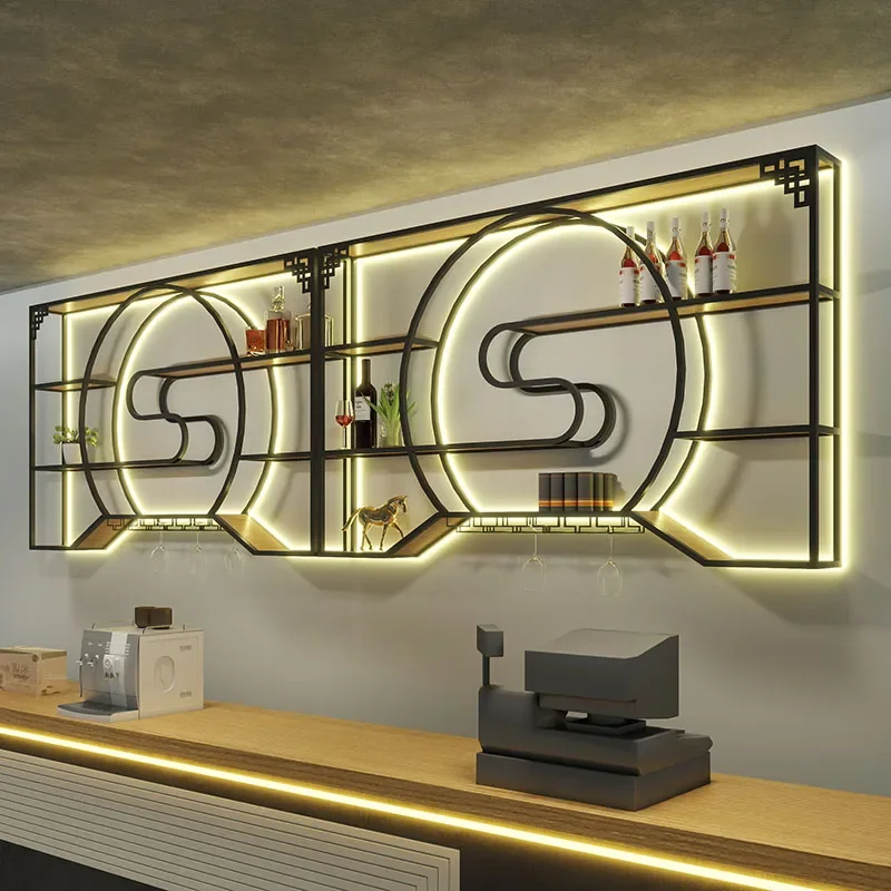 Drinks Cabinet Wine Fridge Liquor Bar For Living Room Vino Storage Glass Showcases Collection Rack Wall Shelf Canteen Furniture