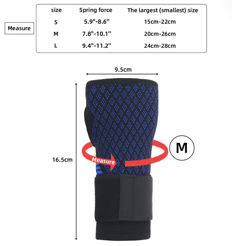Sports Palm Guard Knit Nylon Hand Guard Gloves Elastic Palm Brace Sleeve Fitness Wrist Support 1PCS