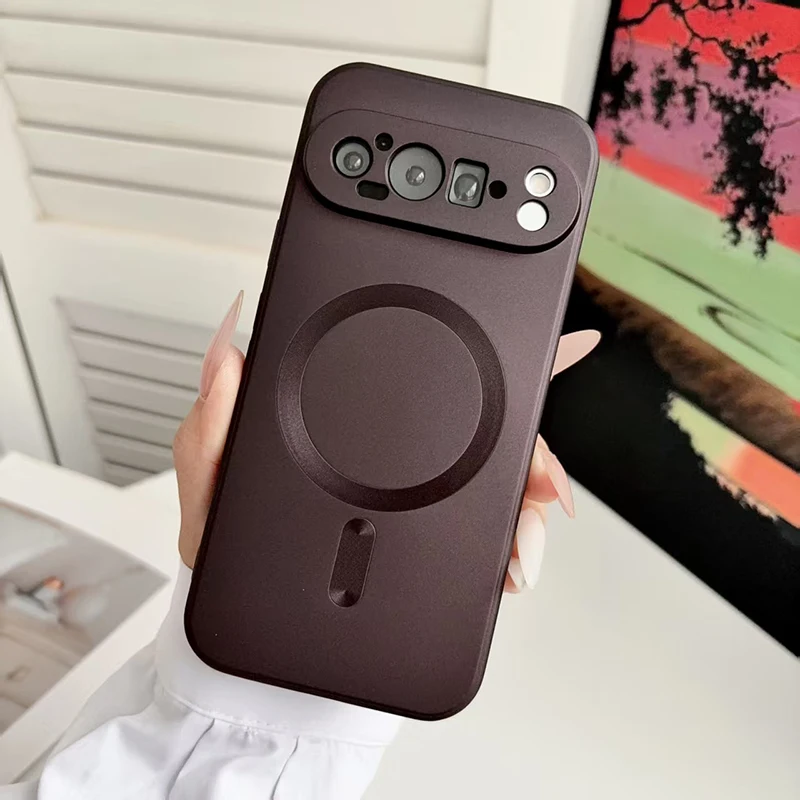 Sleek Electroplated Magnetic Metal Phone Case with Magsafe Compatibility