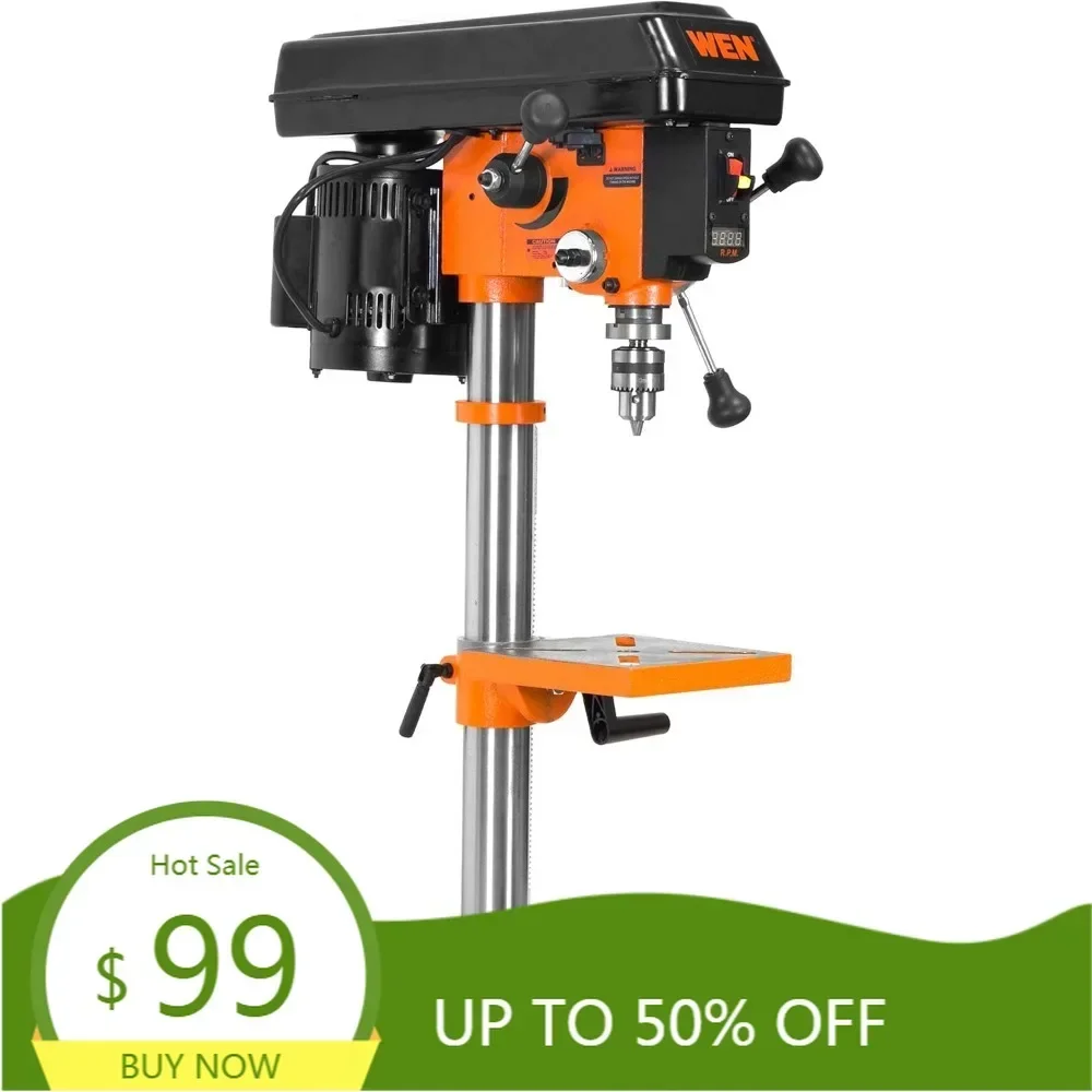 4212t 5-amp 10-inch variable speed cast iron benchtop drill press with laser
