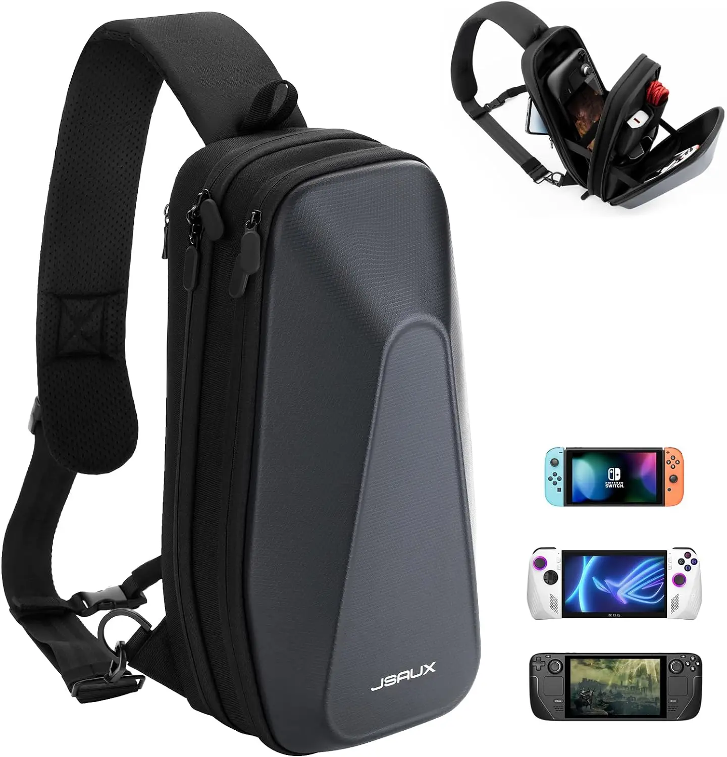 スチームデッキキャリーケース JSAUX トラベル収納バッグ アクセサリー U Carrying Case for Handheld
