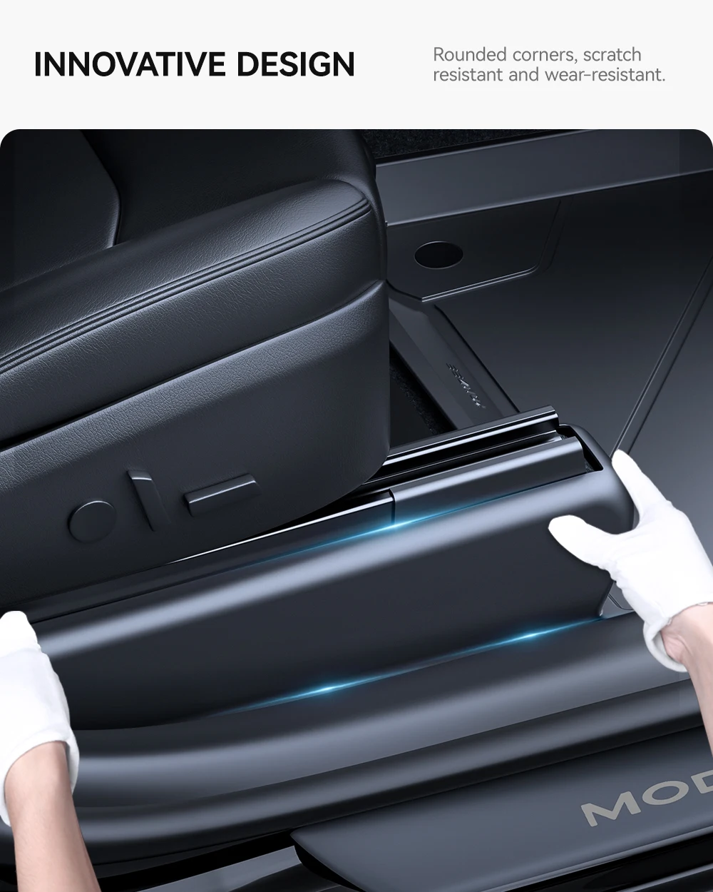 YZ TPE Under Seat Corner Guard For Tesla Model Y Juniper 2025 Protector Rear Sea