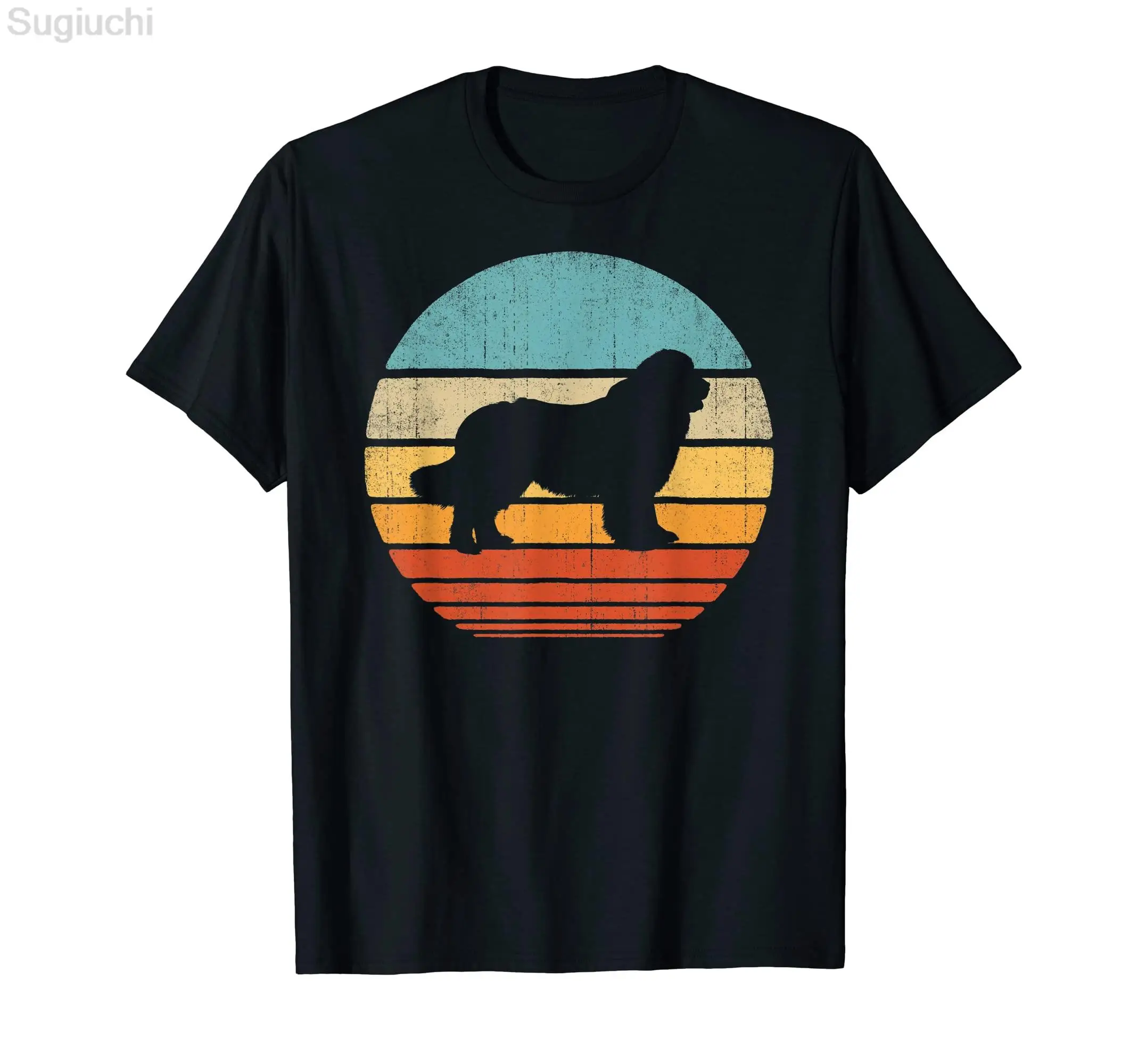 100% bumbac amuzant Newfoundland câine Newfie proprietar retro vintage tricou tricou grafic Haruku la modă tricou_voghion.com