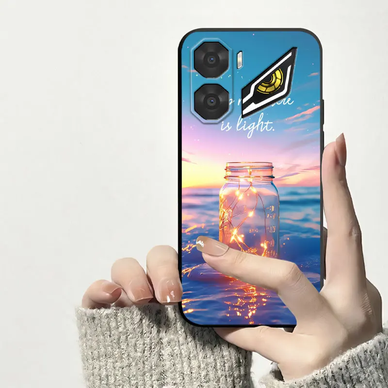 Stylish Black TPU Print Silicone Bumper Phone Case