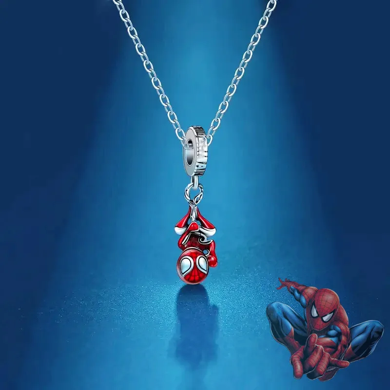 Superhero Spiderman Necklace Spider Battle Uniform Pendant Necklace for Fans Gifts Jewelry Accessories