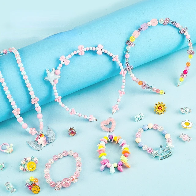 Perles Bijoux Charms Pendentif Set Bricolage Enfants Filles Cadeau