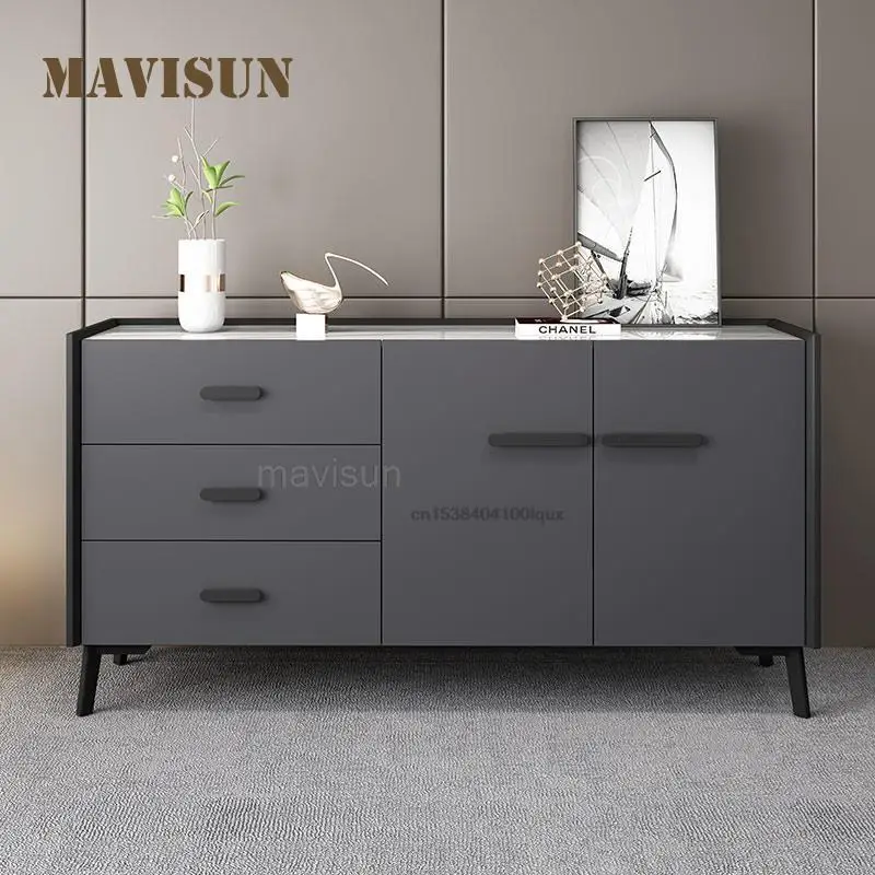 Italian Minimalist Rock Board Side Cabinet Simple Modern Living Room Wall Cabinet Kitchen Household Storage Furniture For Home