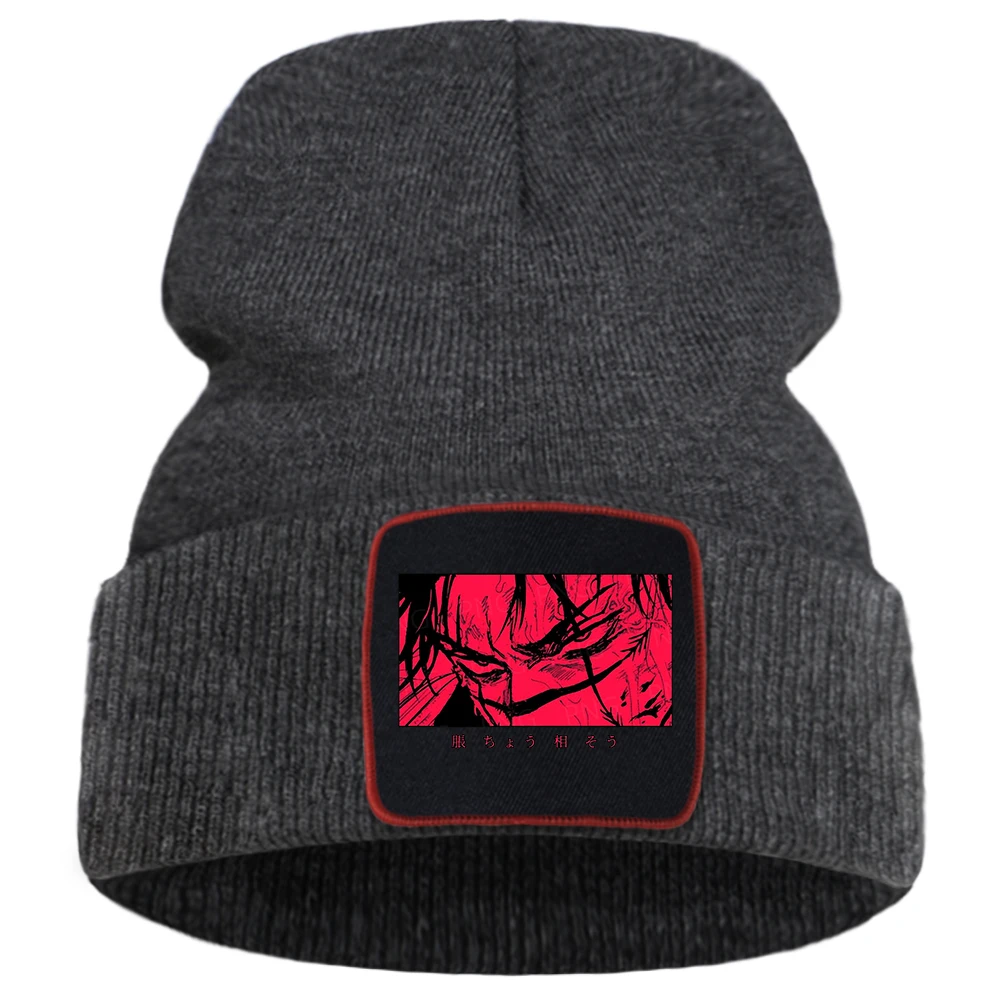 

Cap Jujutsu Kaisen Japan Anime Manga Winter Men'S Caps Streetwear Fashion Warm Beanie Knitted Hat For Women Balaclava