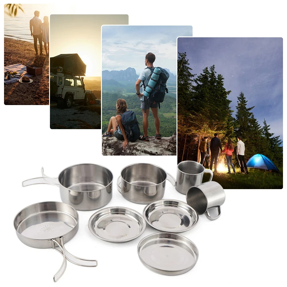 Stainless Steel Camping Cookware Set 3