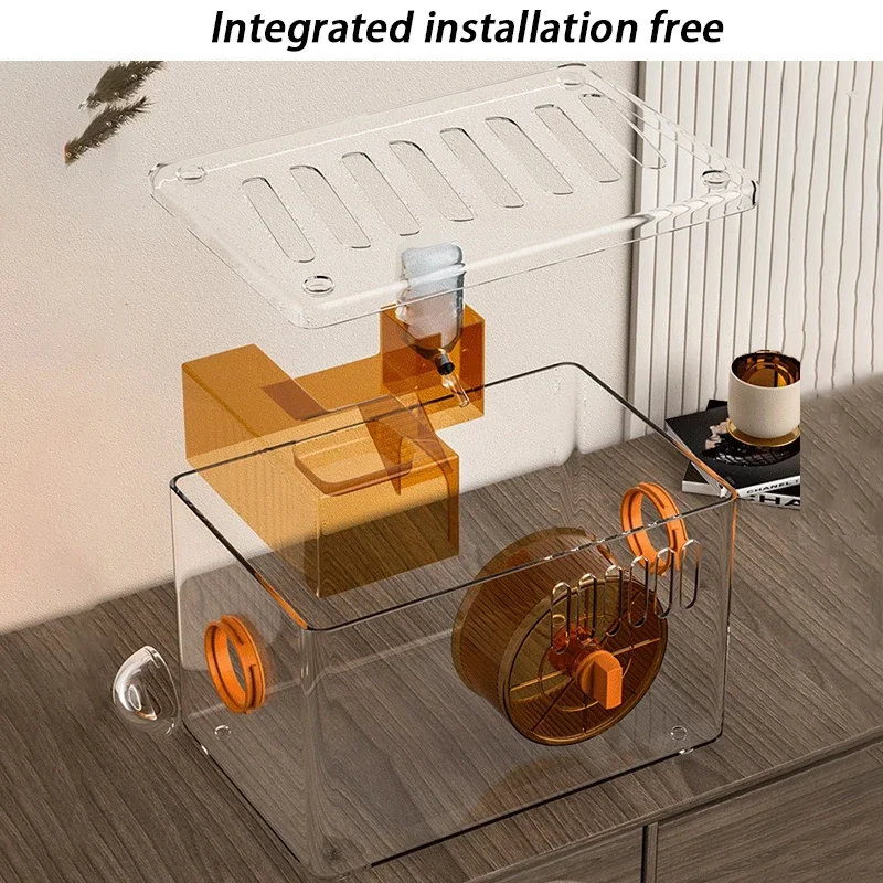 2 Level Hamster Cages Big Size Set Transparent House with Wheel Tunnels Hamsters Villa Bathroom Pet Product