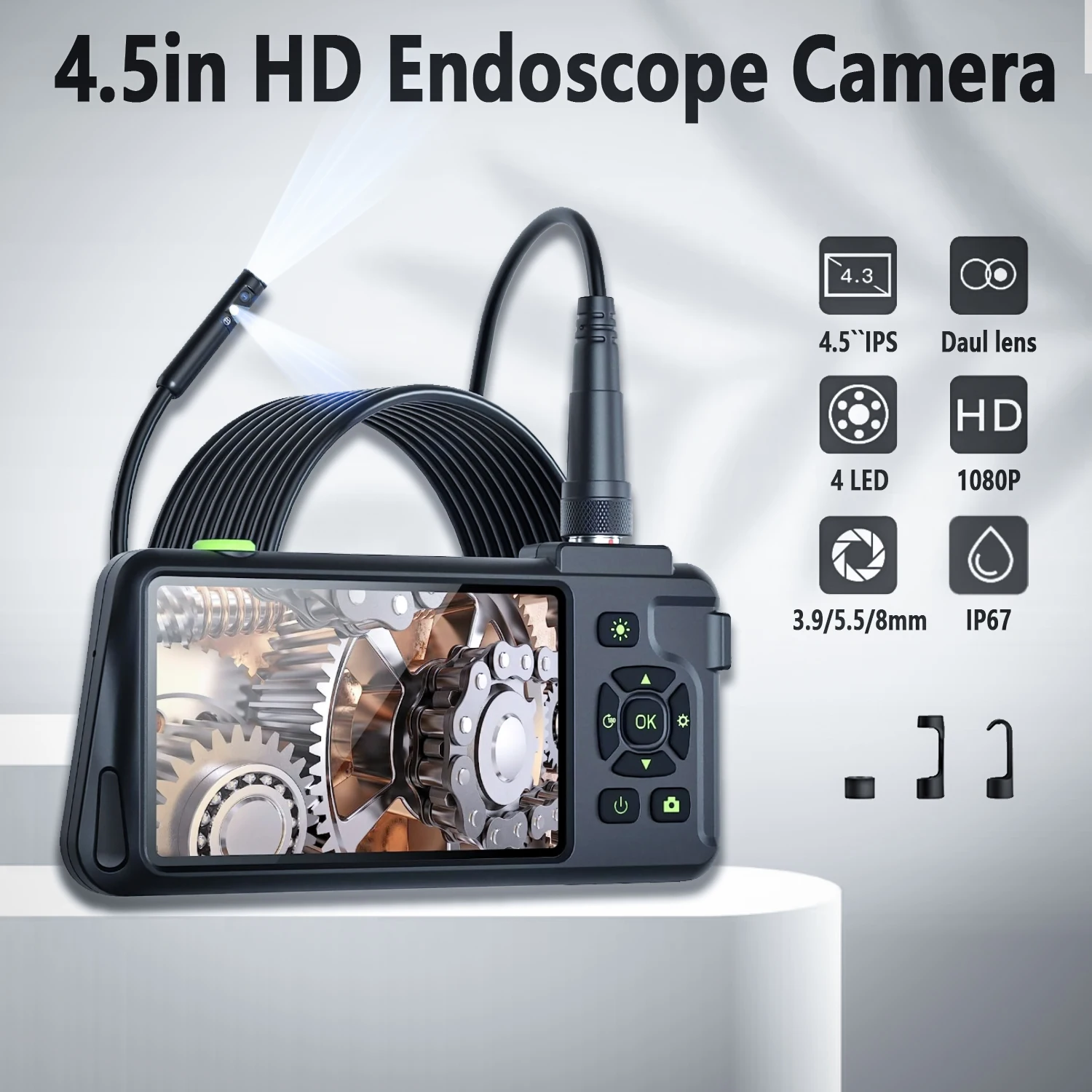 DEPSTECH Dual Lens Borescope, 5.0MP Ultra HD Endoscope Camera With - View #12