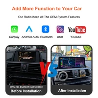Autoradio sans fil CarPlay Android Auto Bonroad 10,25 pouces pour BMW Série 1 2 3 4 F20 F21 F23 F30 F31 F32 F33 F34 F35 F36 2013-2017 2