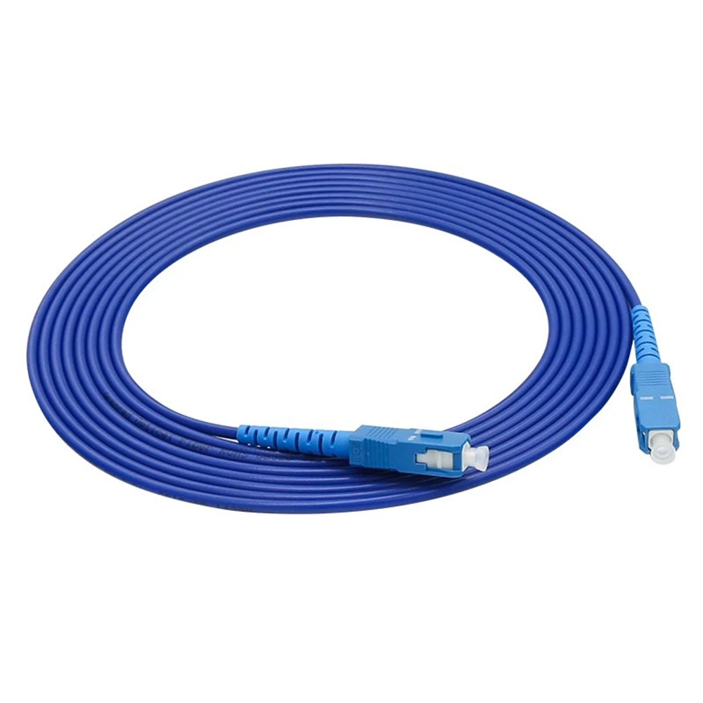SC UPC to SC UPC Fiber Optical Patch Cable Armored 3.0mm Indoor G657A1 Simplex OS2 Single Mode 1/2/3/5M