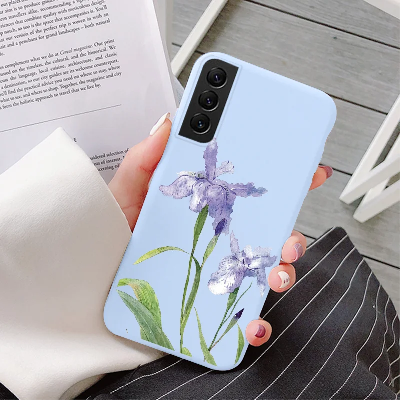 For Samsung Galaxy S22 Plus Ultra 5G S22+ s22plus Cover Flower Case For Samsung GalaxyS22 GalaxyS22Plus GalaxyS22Ultra Bumper silicone case samsung Cases For Samsung