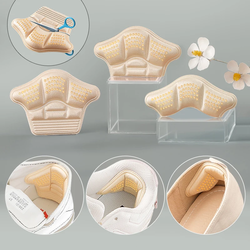 Heel Stickers Protectors Pain Relief Anti-wear Feet Shoe Pads Sneaker Insoles Patches Adjust Size High Heel Cushion Inserts 4pcs