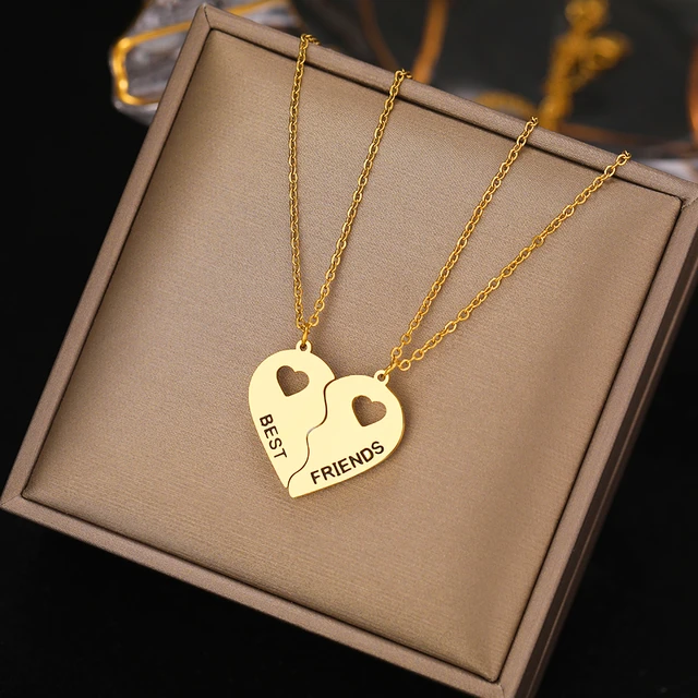 Best Friend Necklaces 2 Heart Gifts  Magnetic Necklace Best Friend - 2pcs  Heart - Aliexpress