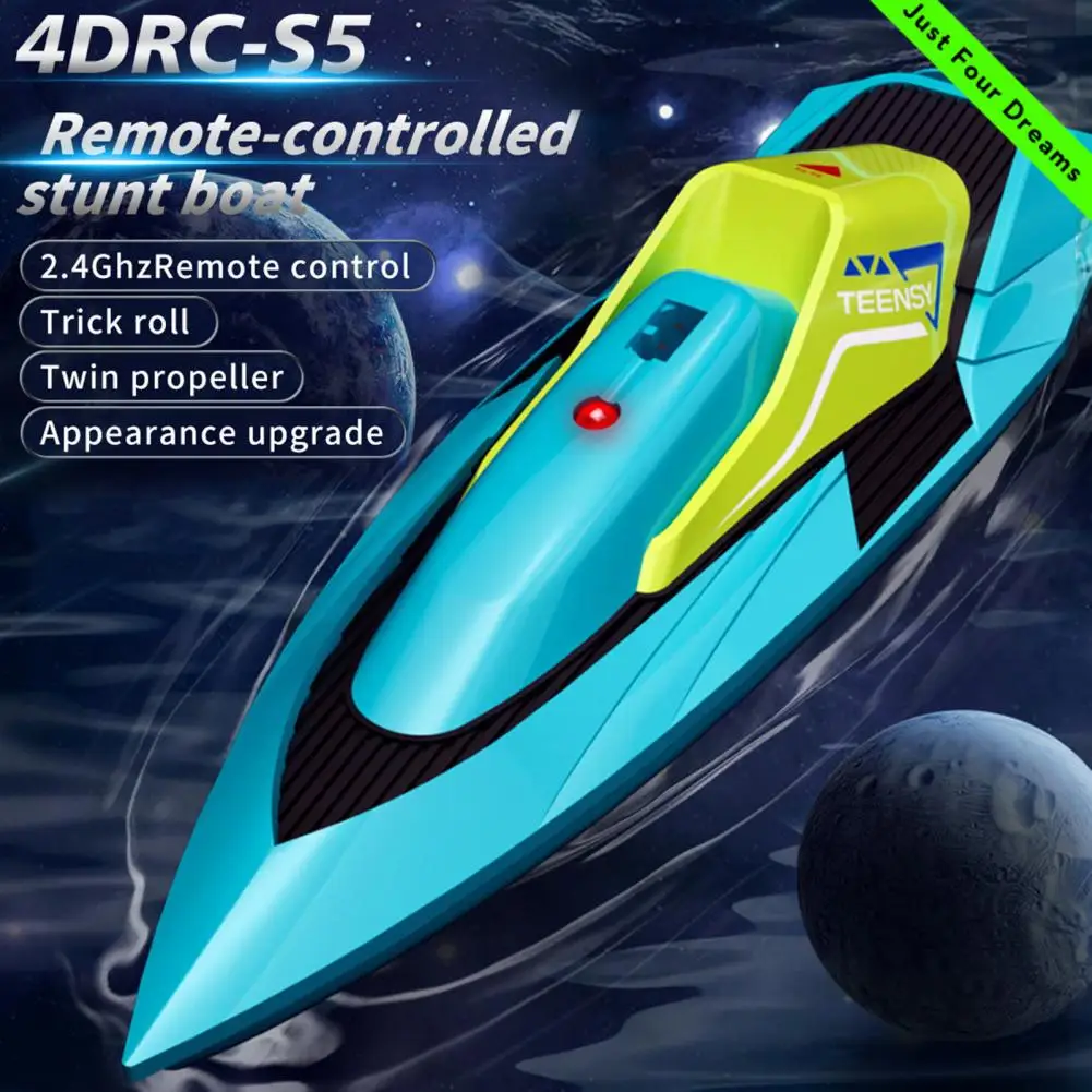 Remote Control Boat Dual-engine Rc Speedboat Dual-motor Remote Control Speed Boats for Kids Adults Set of 2 Rc Boats for Ages