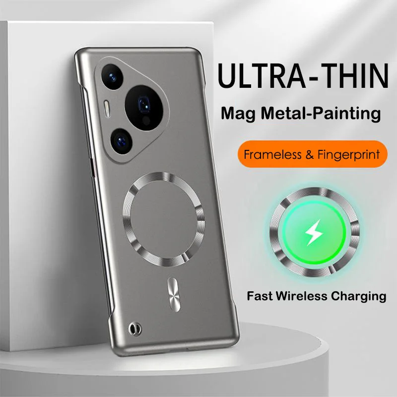 Sleek Metal Frameless Magnetic Wireless Charging Case