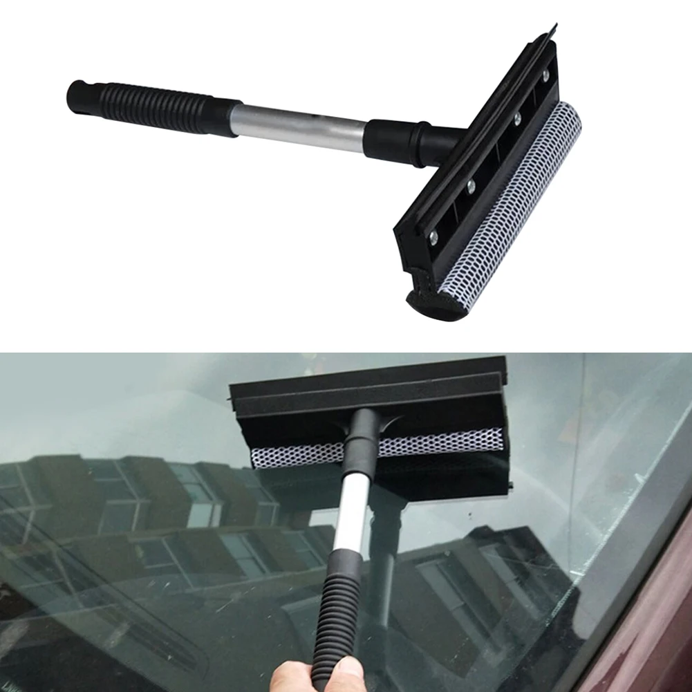 

Car Window Squeegee Window Handle Cleaning Brush Non-Telescopic Rod Glass Squeegee for Home Office Cars