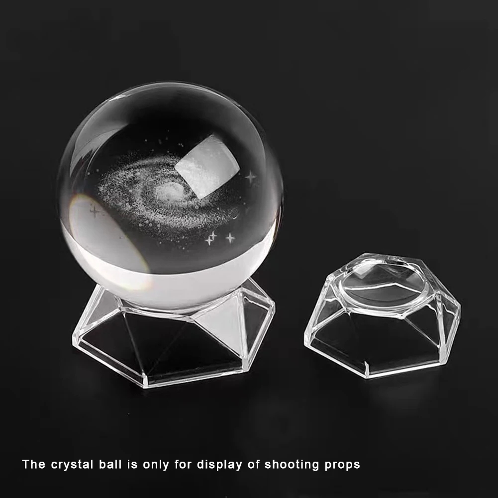 acrylic display stand display stand crystal display stand Acrylic Ball Display Base Stand Hexagon Shape Sphere Stone Support Figurine Holder Home Decor Desktop Ornaments