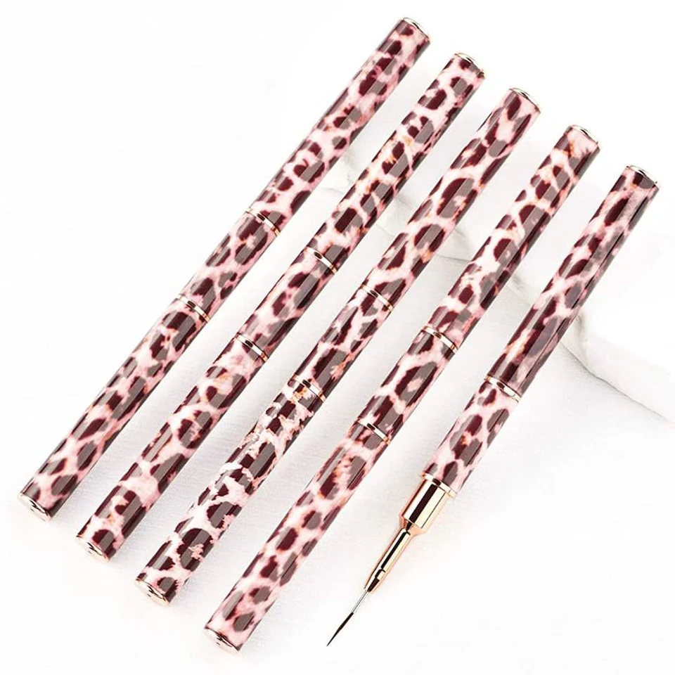 Double Head Nail Liner Brush - Leopard Print