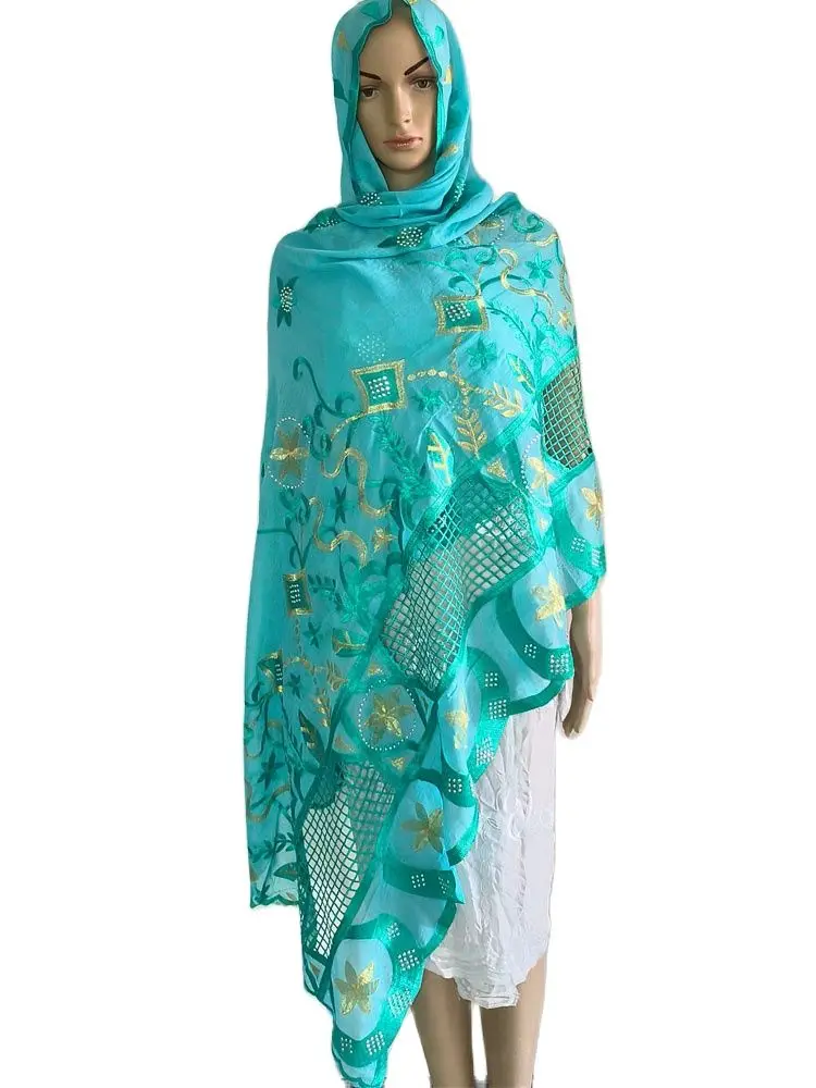 High Quality New African Muslin Islamic Scarf Dubai Ramadan Cotton Hijab Pashmina Extremely Soft Turban Women Wraps 240*110cm